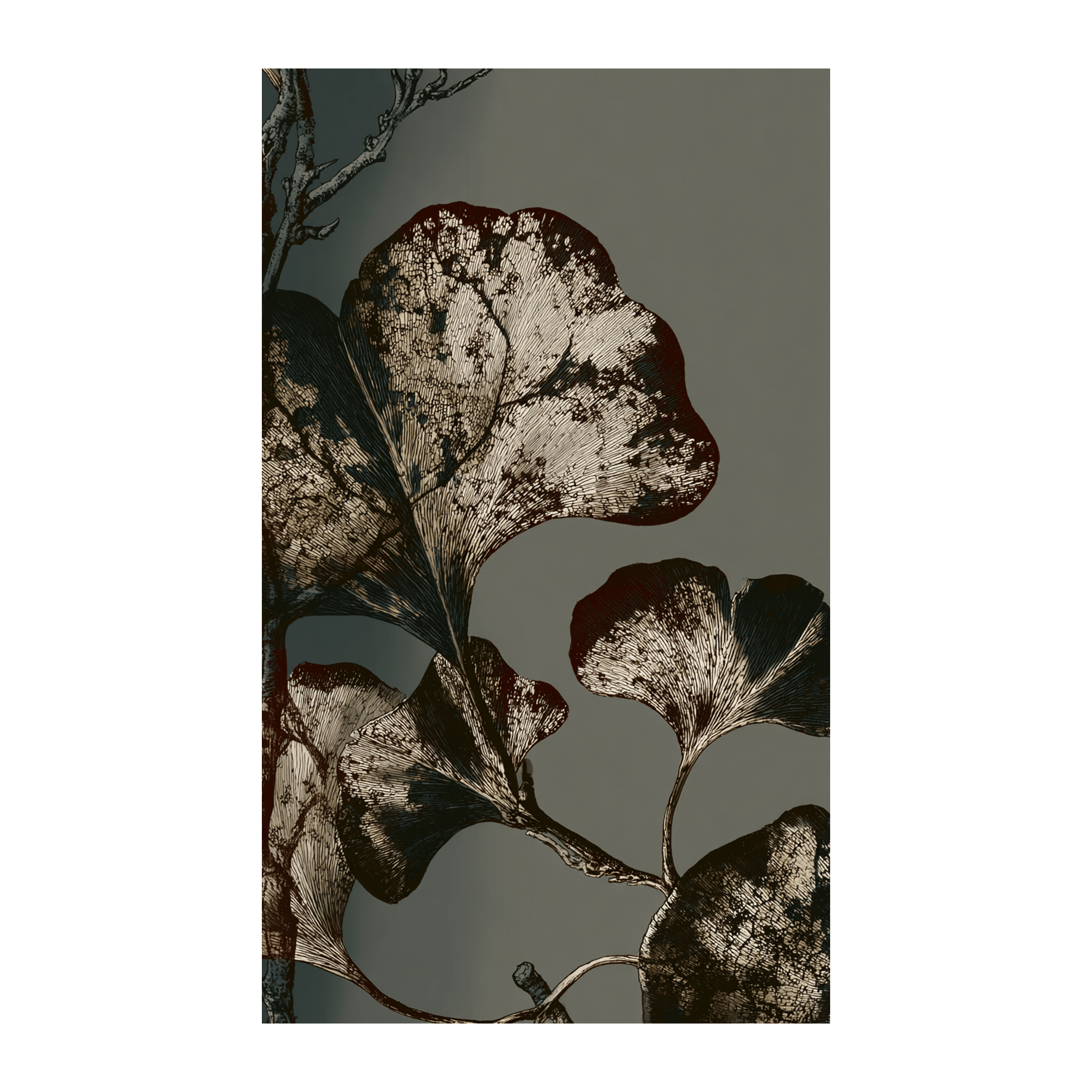 Gilded Ginkgo - Tapestry - Painted Paper