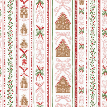 Gingerbread Row Wallpaper - Painted Paper