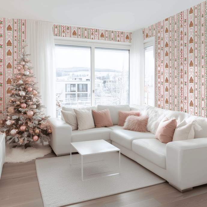 Gingerbread Row Wallpaper – Painted Paper