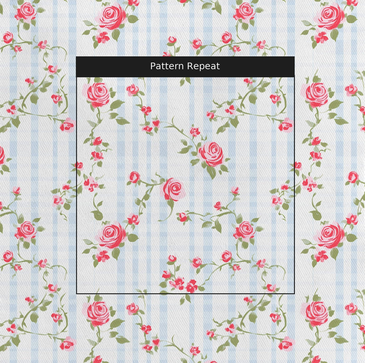 Gingham Garden - Fabric - Painted Paper
