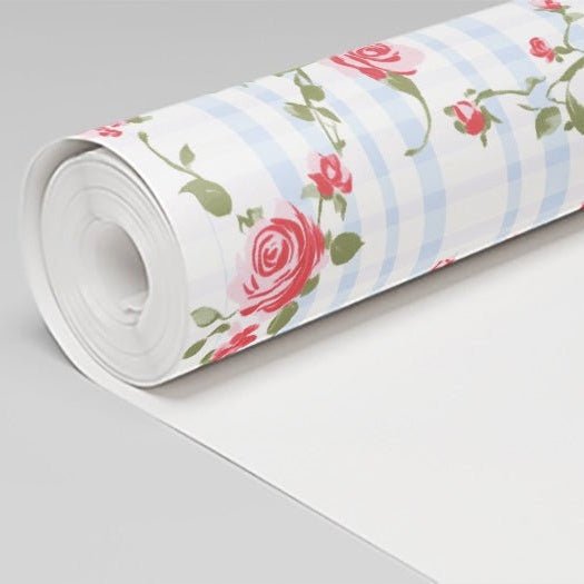 Gingham Garden Wallpaper - Painted Paper