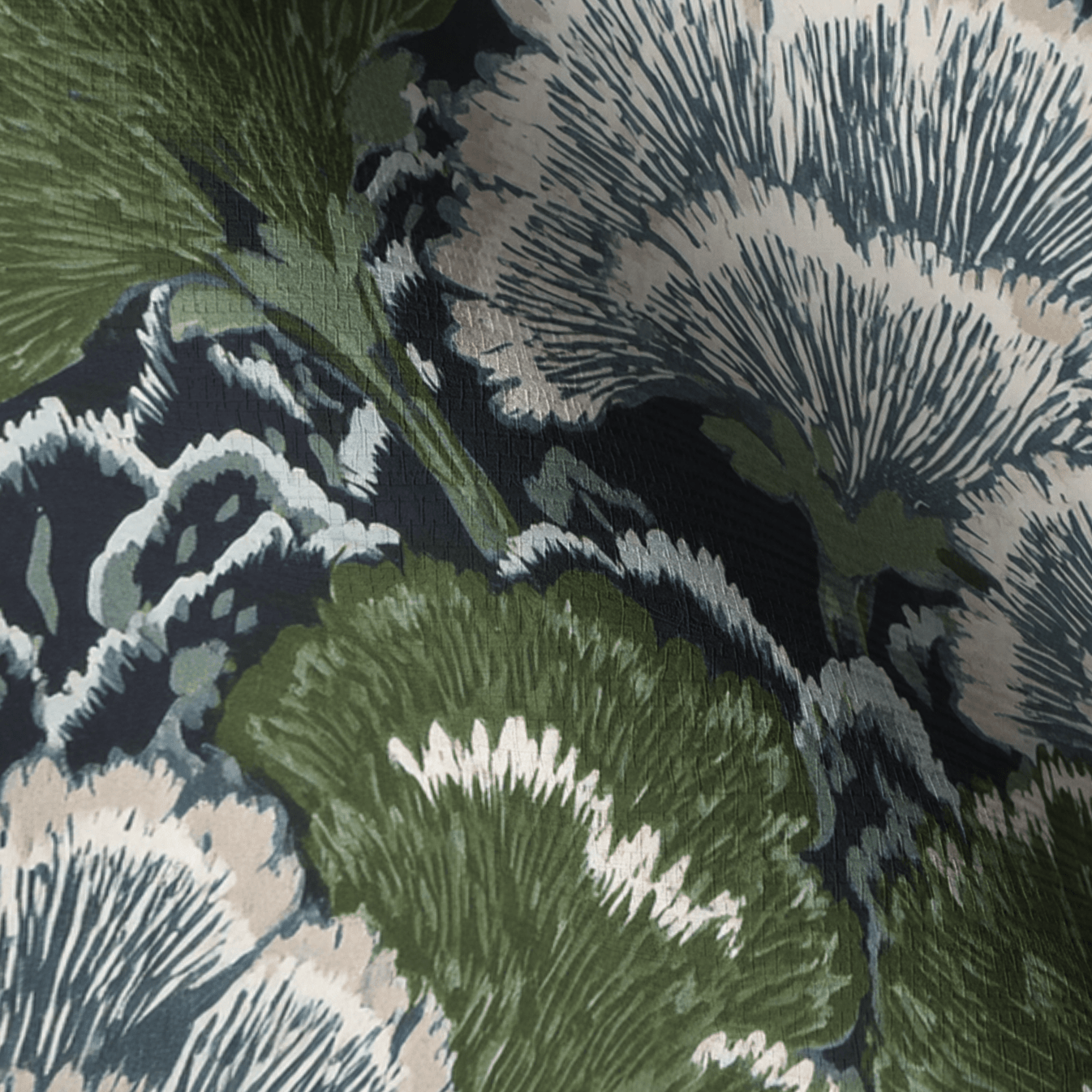 Gingko Textures Faux Grasscloth Wallpaper - Painted Paper