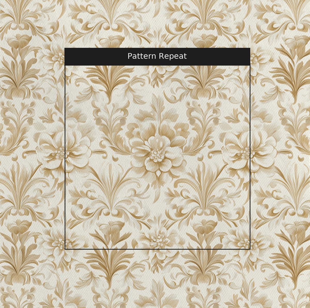 Golden Brocade - Fabric - Painted Paper