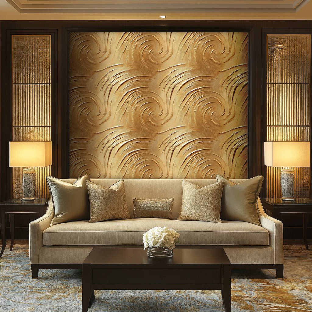 Golden Currents - Painted Paper