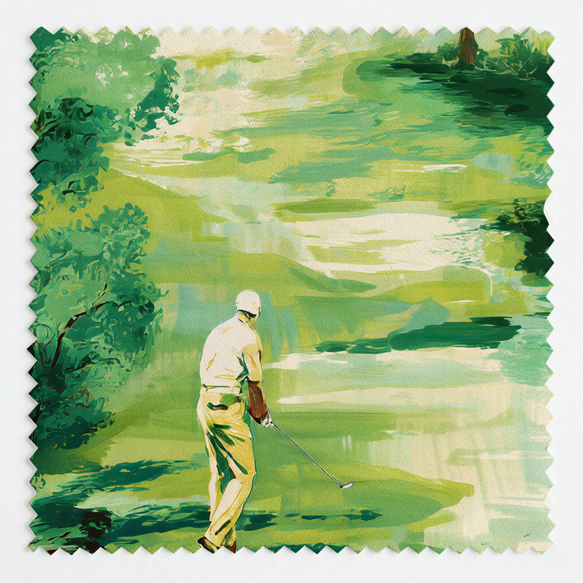 Golden Hour Fairway - Fabric - Painted Paper