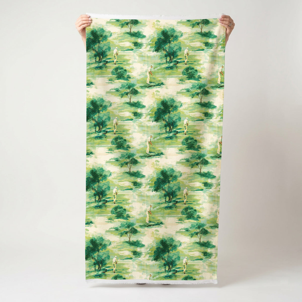Golden Hour Fairway - Fabric - Painted Paper