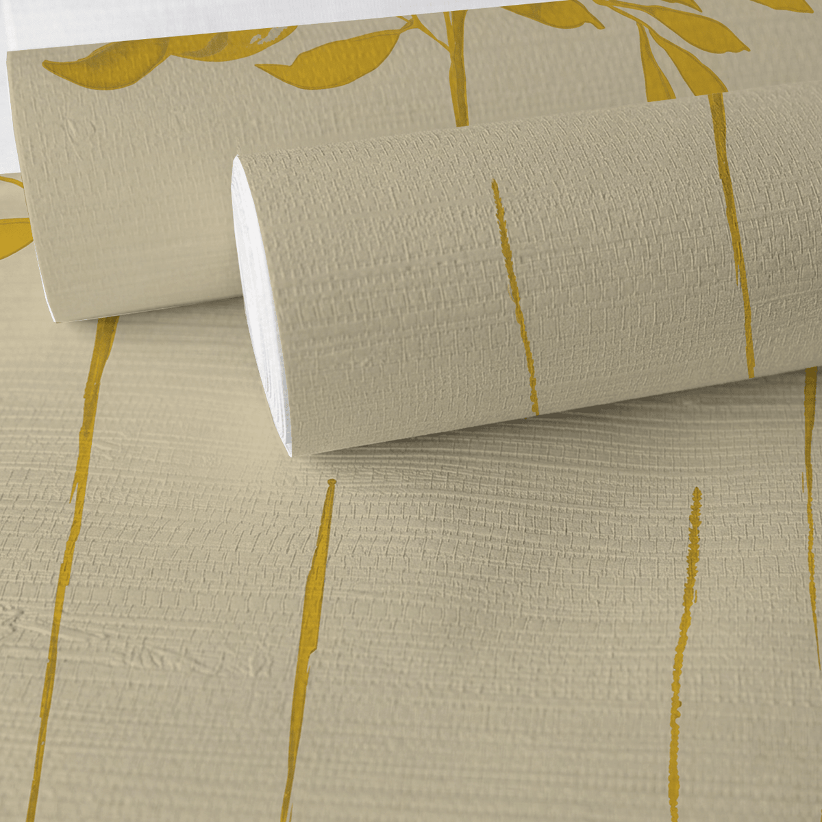 Golden Hour Faux Grasscloth Wallpaper - Painted Paper