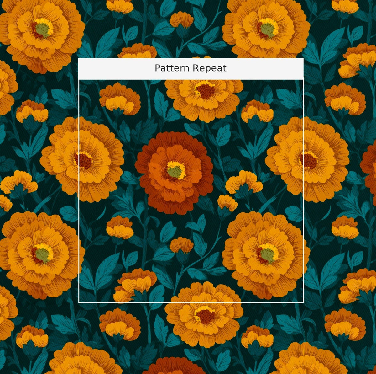 Golden Marquess - Fabric - Painted Paper