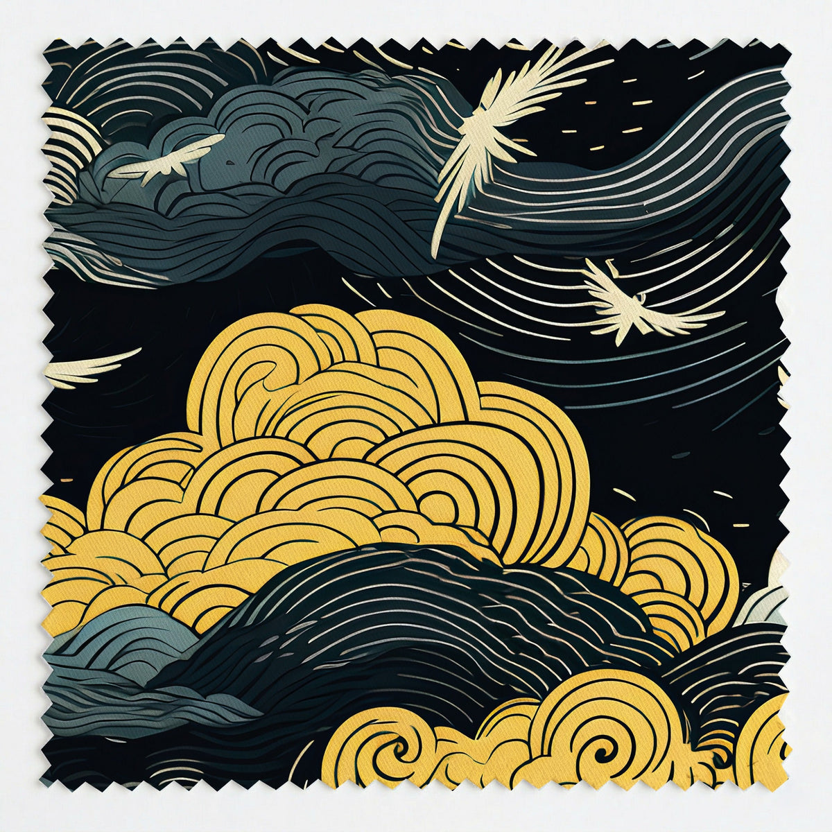 Golden Twilight - Fabric - Painted Paper