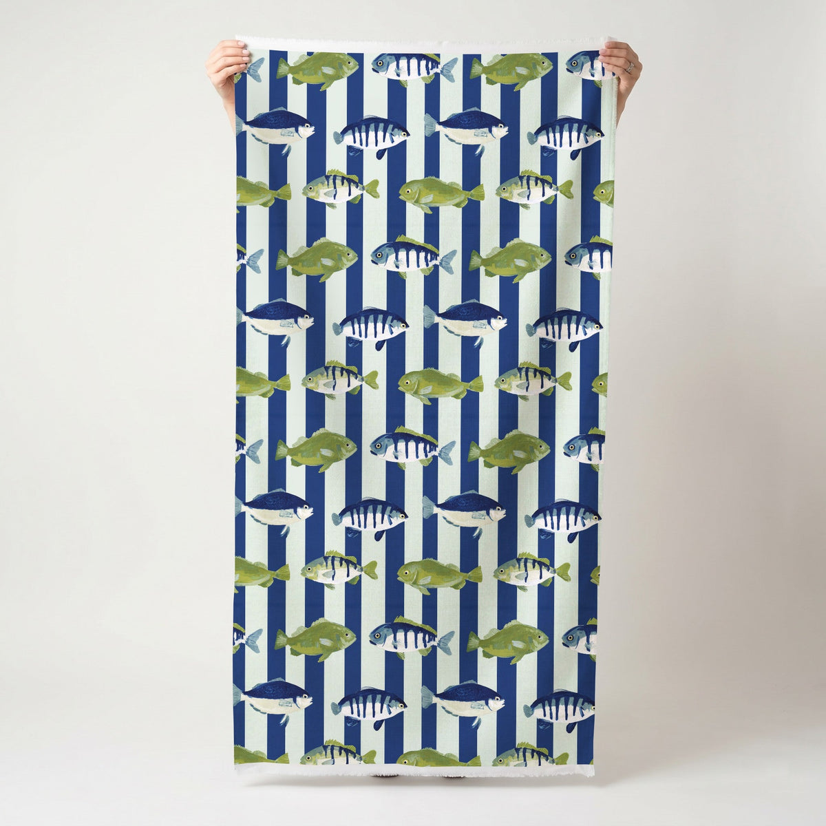 Gone Fishing - Fabric - Painted Paper