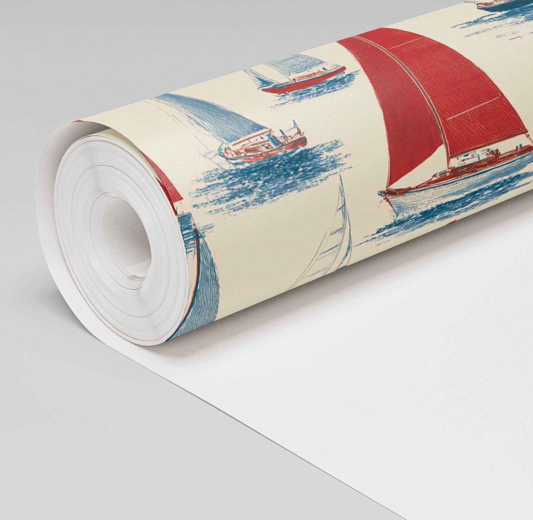 Gone Sailing Wallpaper - Painted Paper