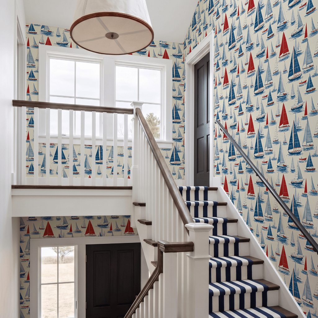 Gone Sailing Wallpaper - Painted Paper
