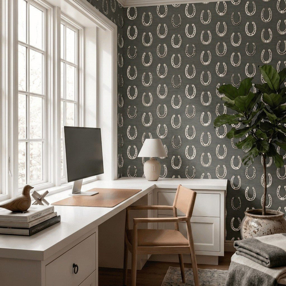 Good Luck Charm Faux Grasscloth Wallpaper - Painted Paper