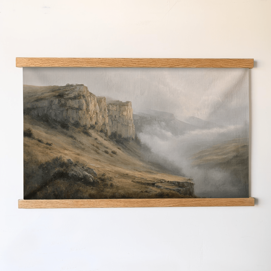 Grassy Bay Cliffs - Tapestry - Painted Paper