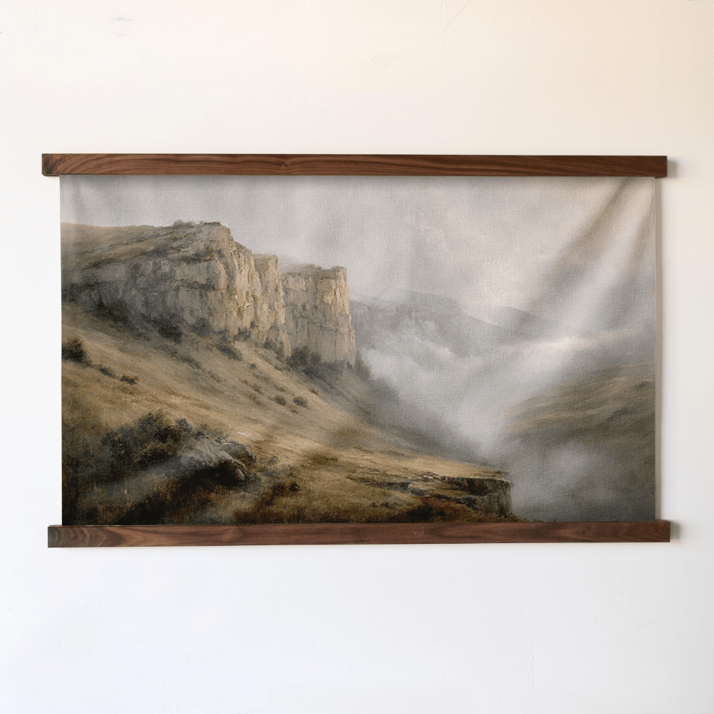Grassy Bay Cliffs - Tapestry - Painted Paper