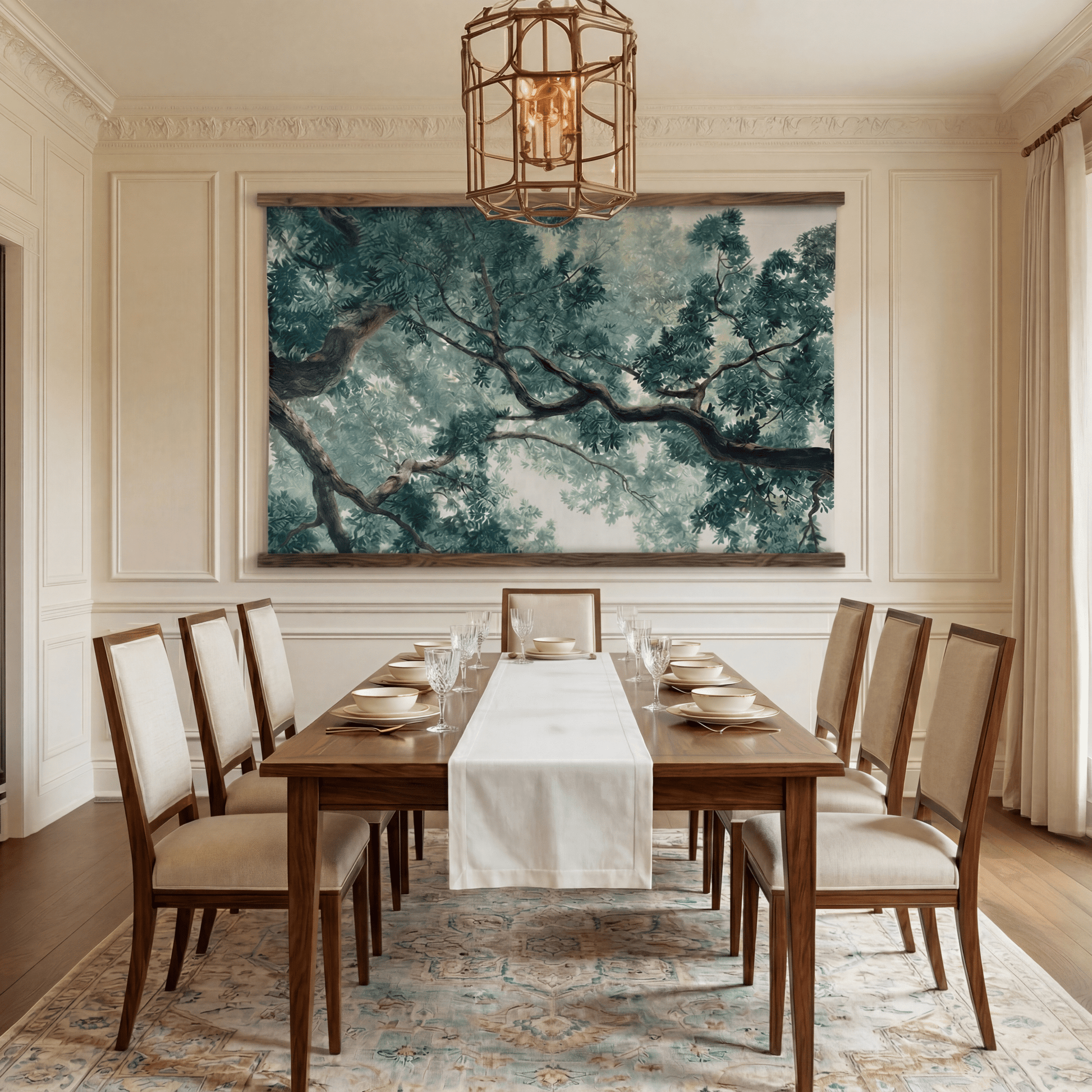 Green Canopy - Tapestry - Painted Paper