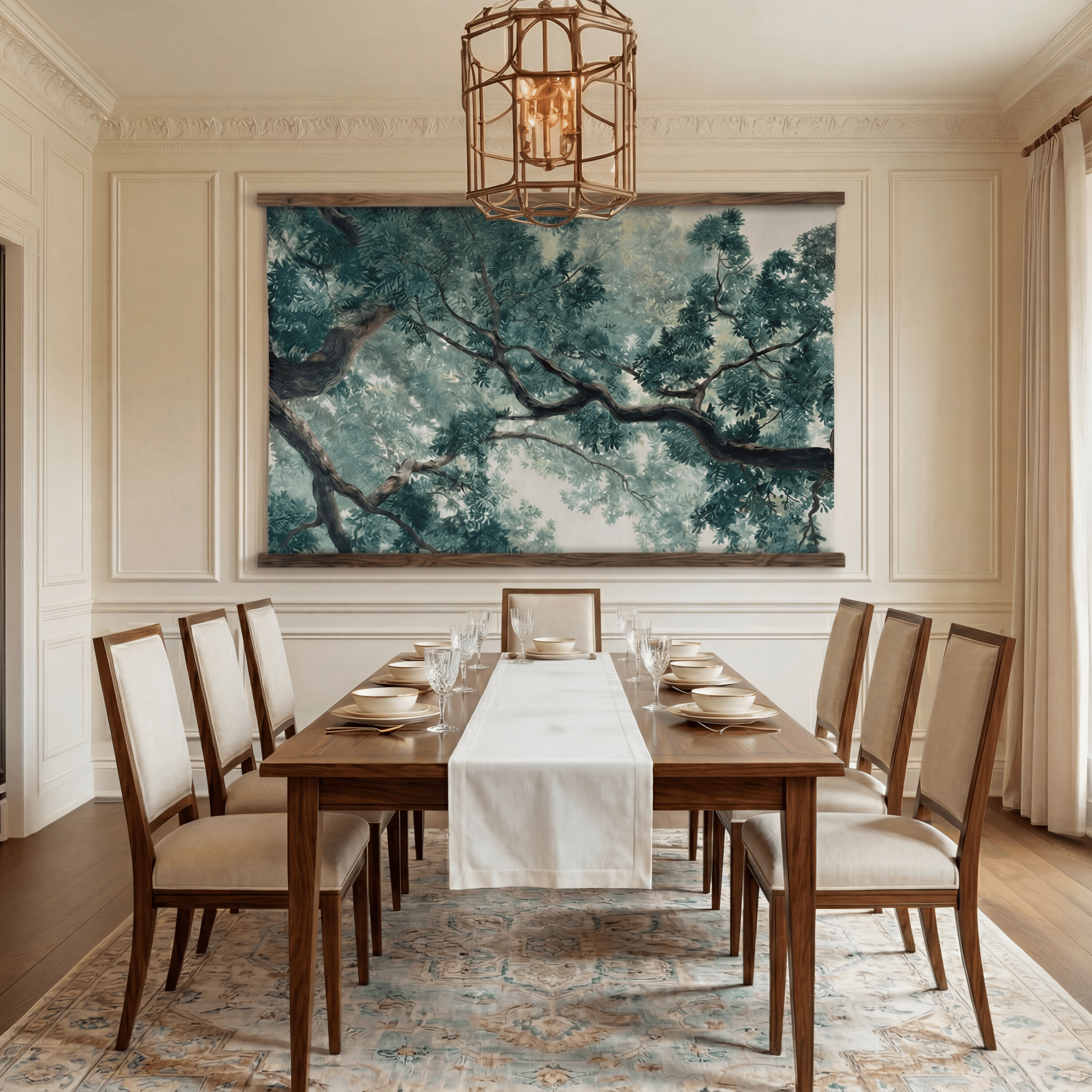 Green Canopy - Tapestry - Painted Paper