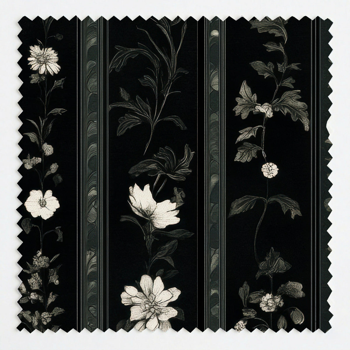 Green Dahlia - Fabric - Painted Paper