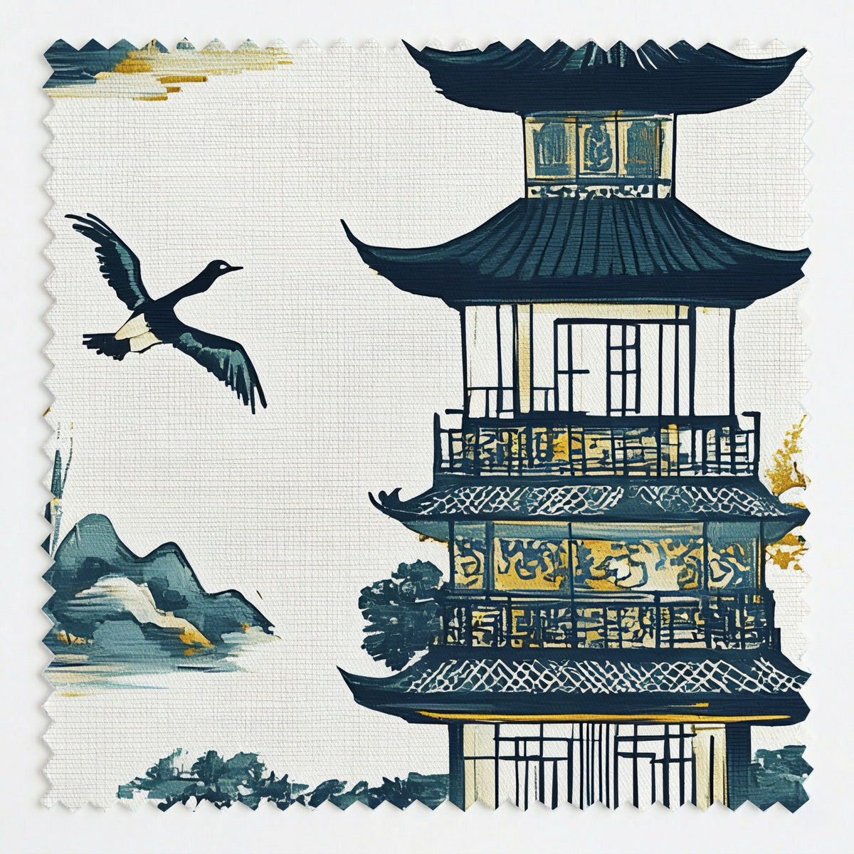 Griffin - Fabric - Painted Paper