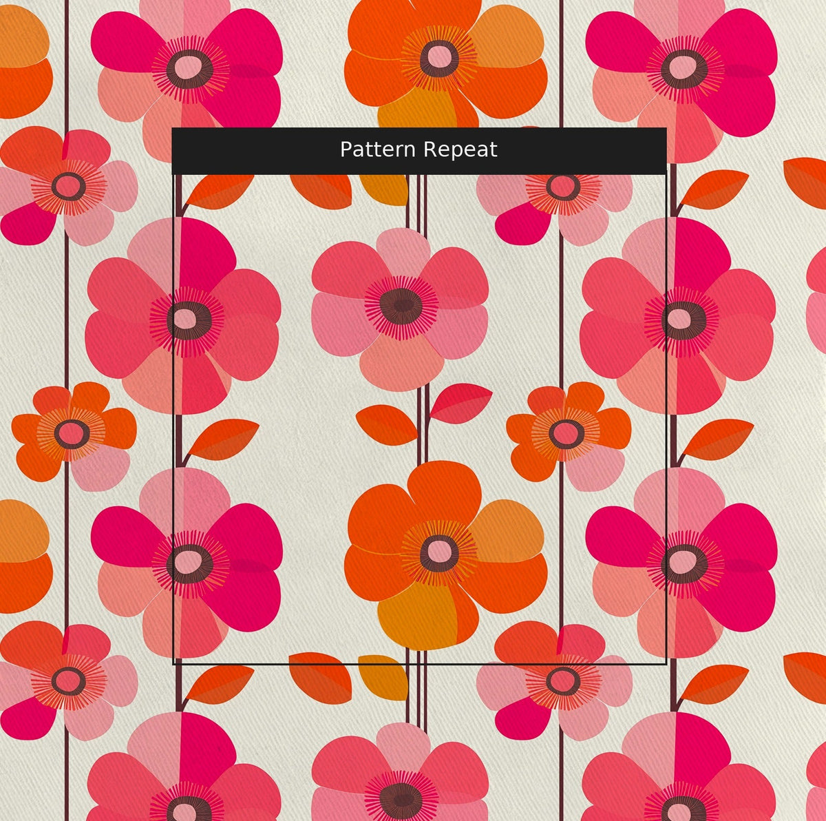 Groovy Garden - Fabric - Painted Paper