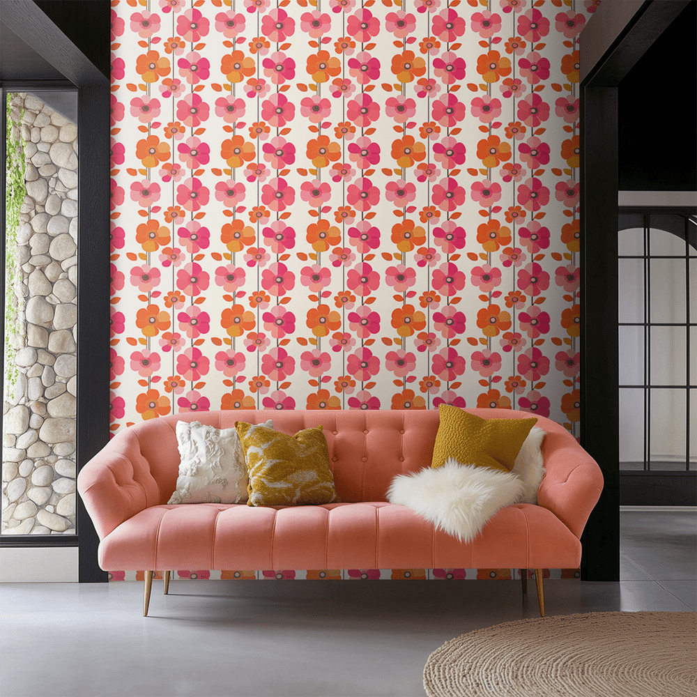 Groovy Garden Wallpaper - Painted Paper
