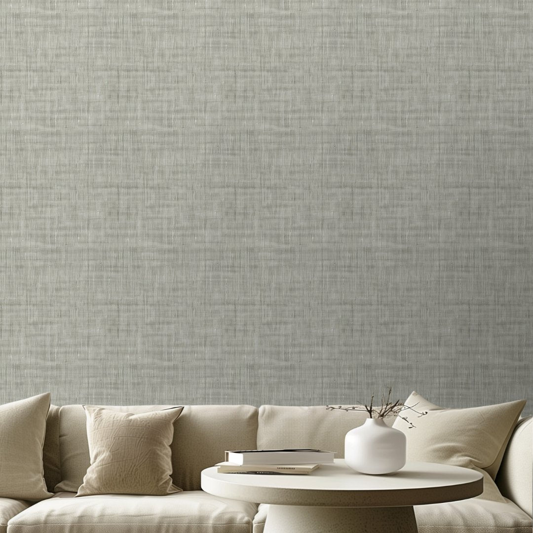Hani Subtle Linen Wallpaper - Painted Paper