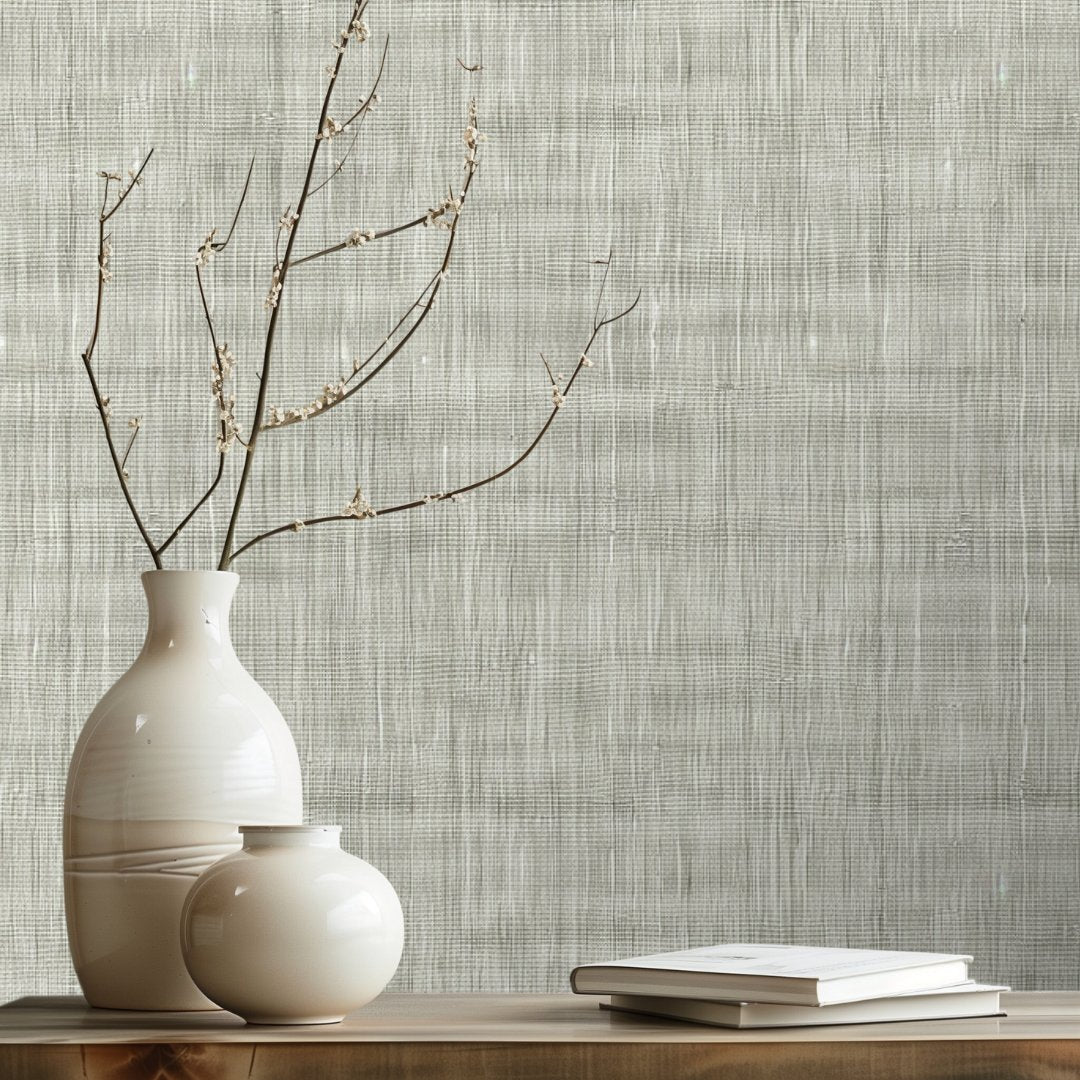 Hani Subtle Linen Wallpaper - Painted Paper