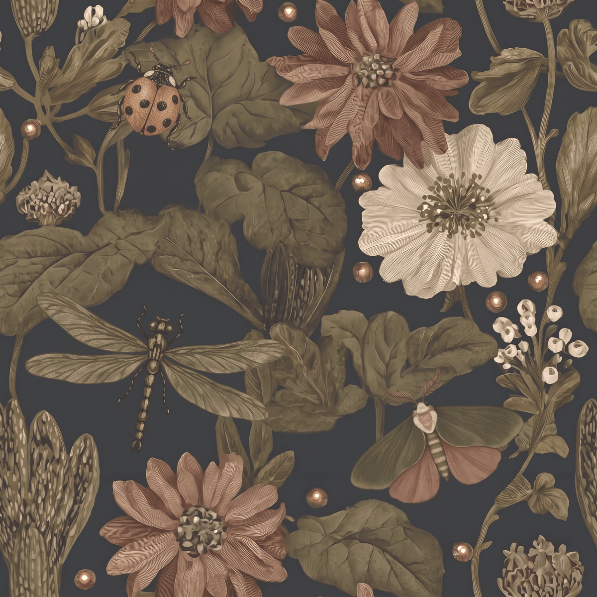 Happy Bugs Wallpaper - Painted Paper