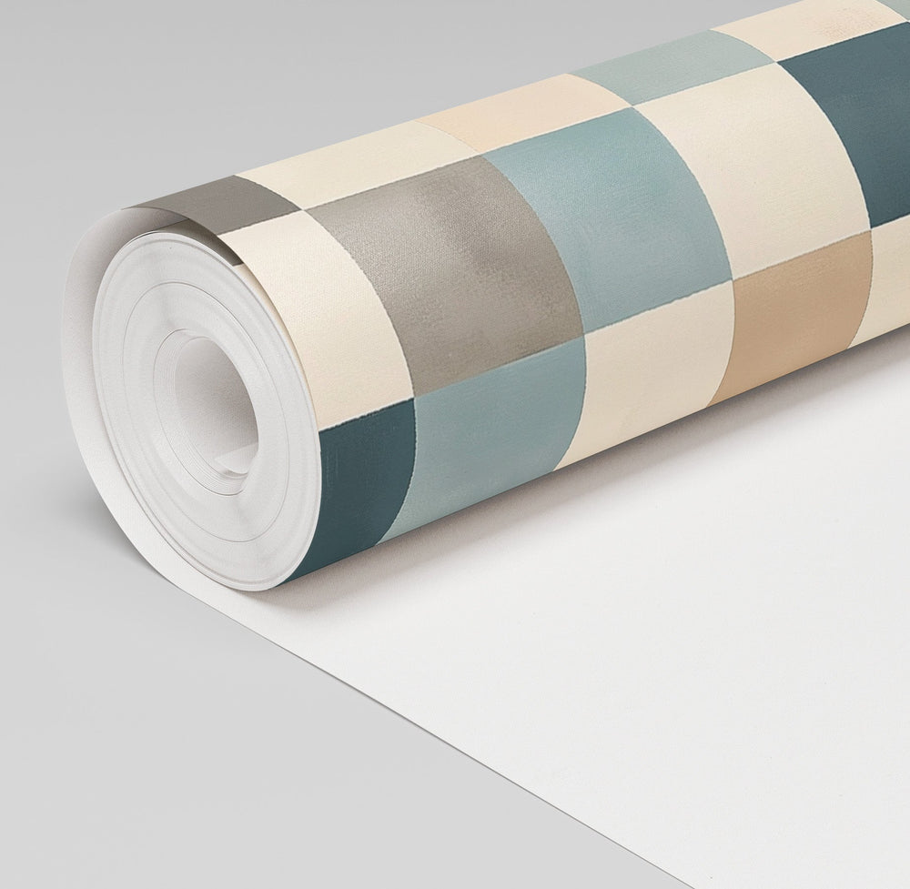 Harbor Check Wallpaper - Painted Paper