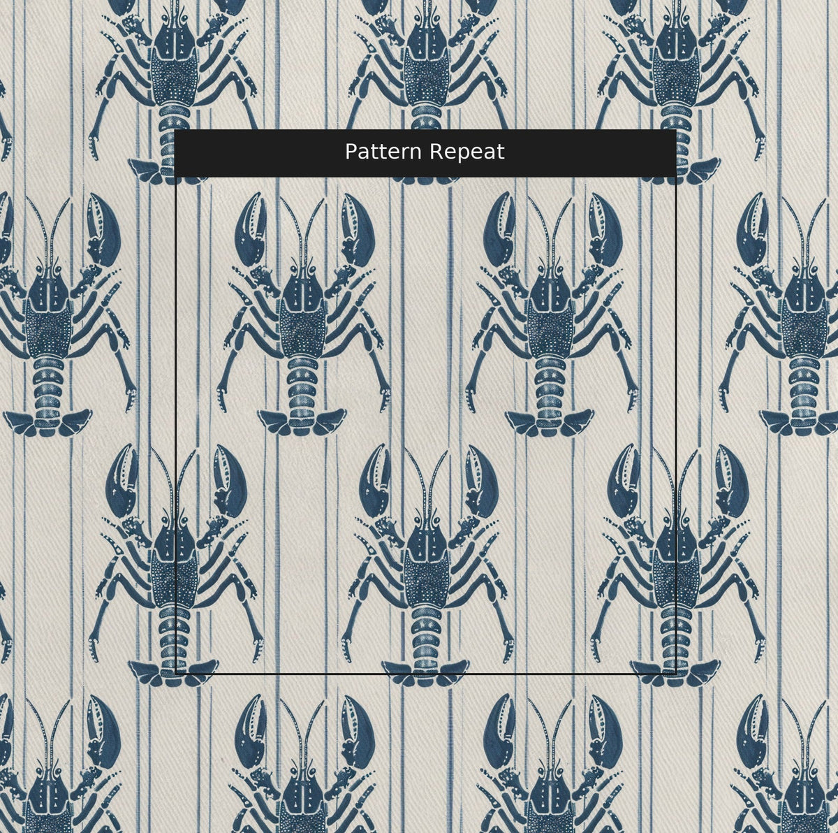 Harbor Lobsters - Fabric - Painted Paper