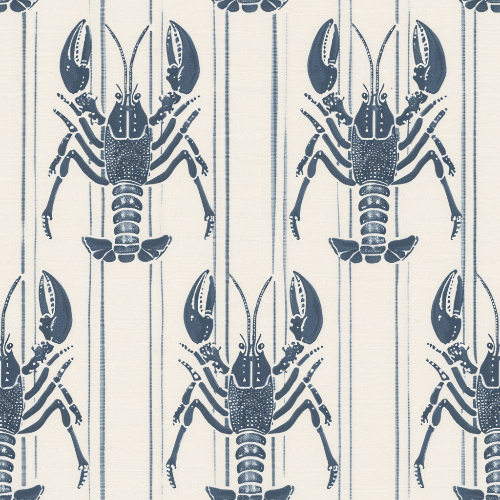 Harbor Lobsters Wallpaper - Painted Paper