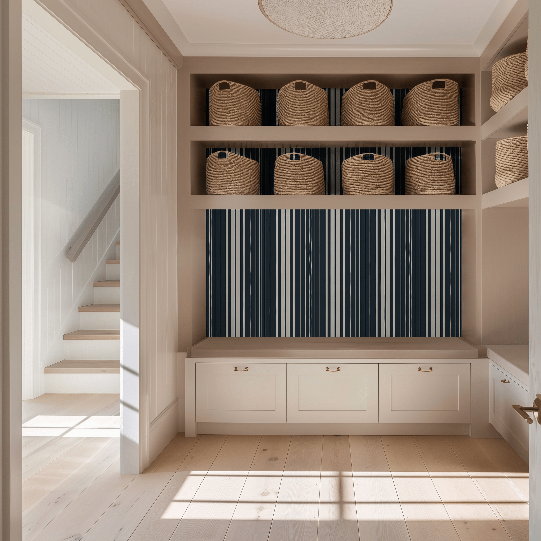 Harbor Stripe Wallpaper - Painted Paper
