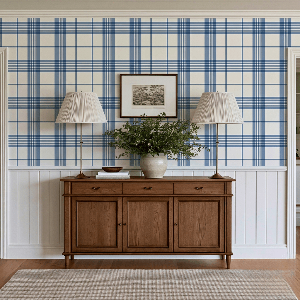 Harbour Tartan Wallpaper - Painted Paper
