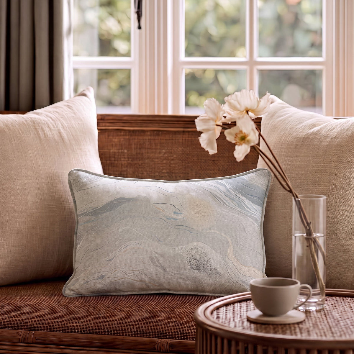 Hartwell Abstract Throw Pillow - Painted Paper