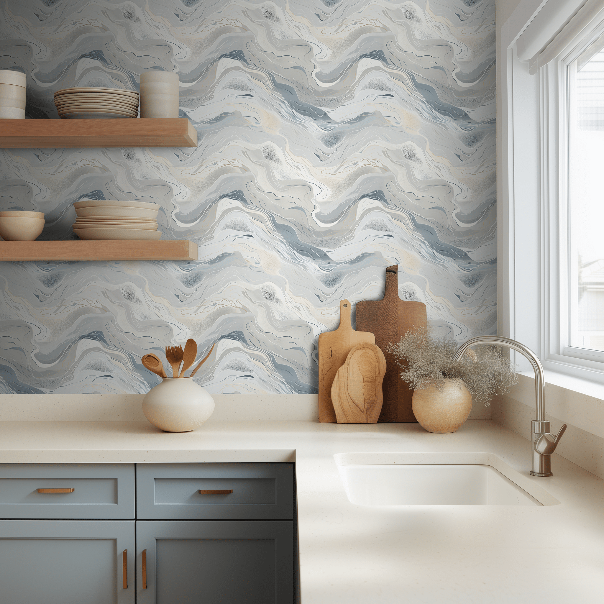 Hartwell Abstract Wallpaper - Painted Paper