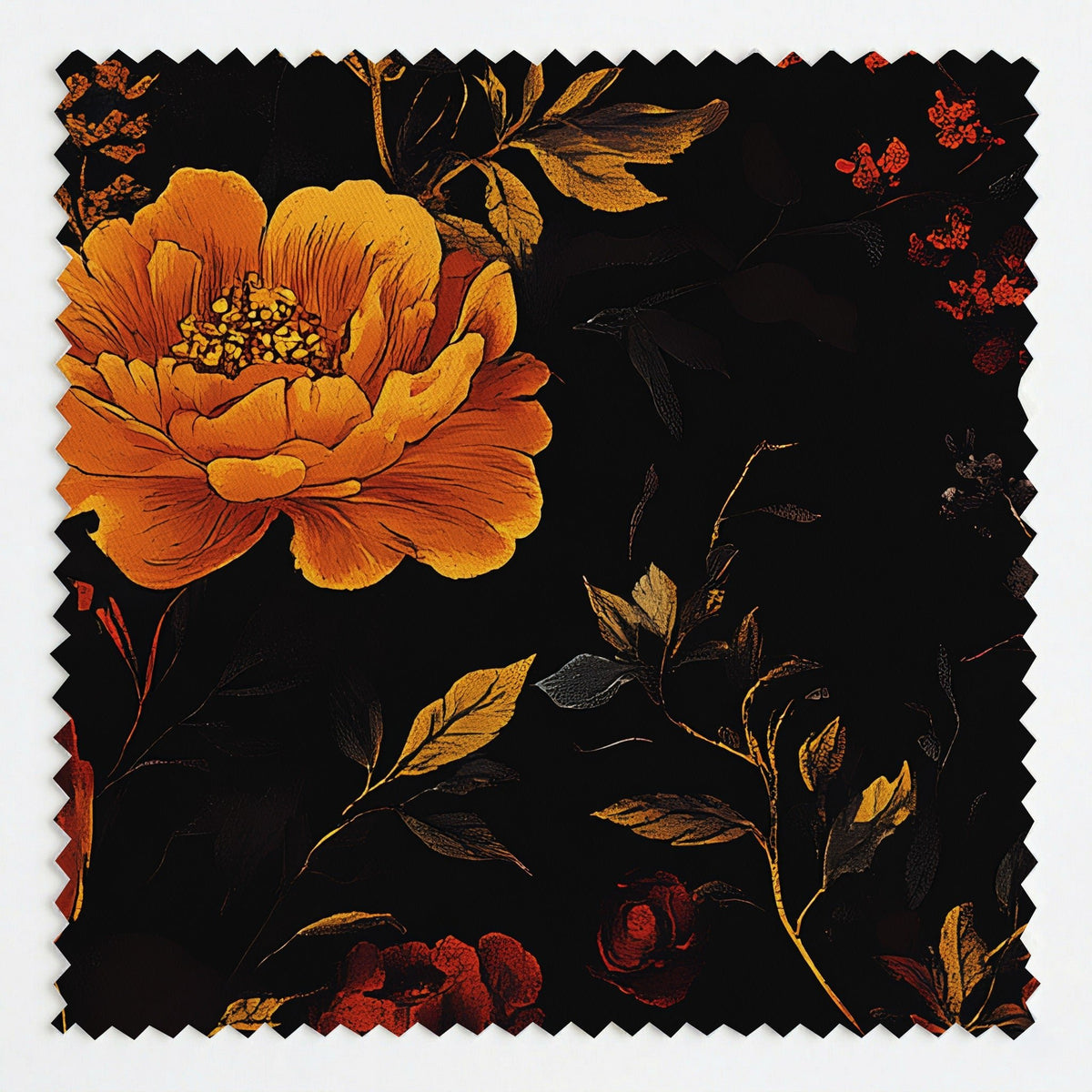 Haunted Floral - Fabric - Painted Paper