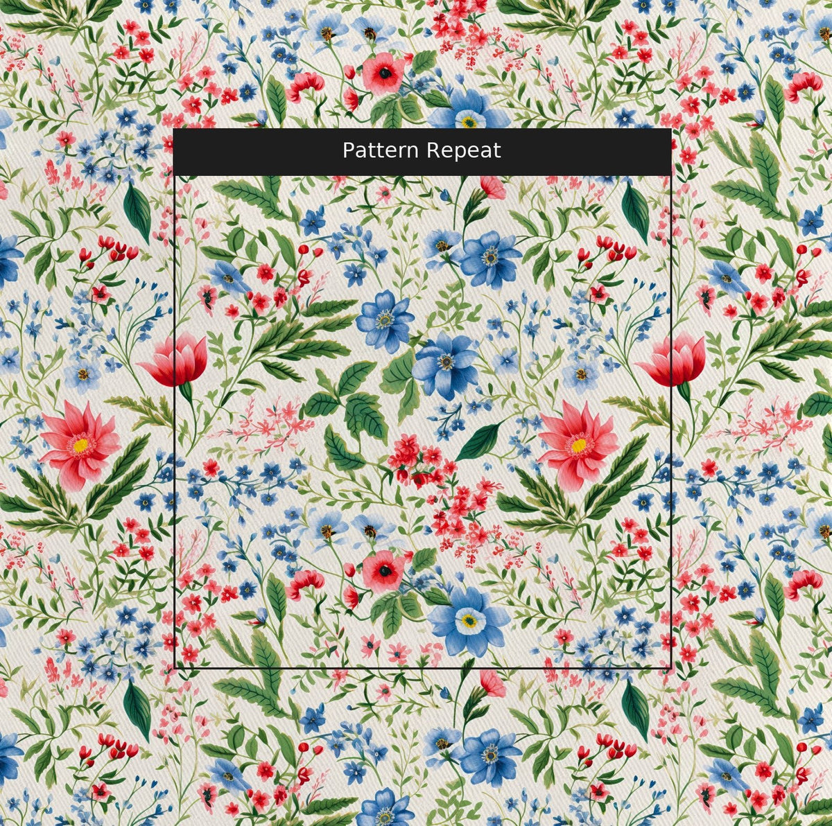Hayden Floral - Fabric - Painted Paper