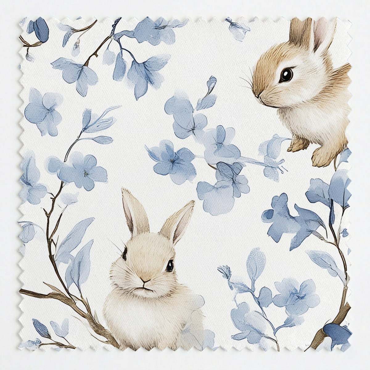 Hazel and Thumper - Fabric - Painted Paper