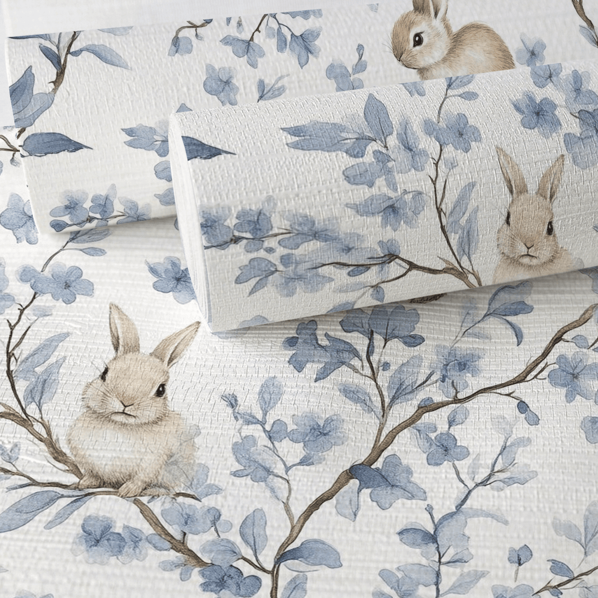 Hazel and Thumper Faux Grasscloth Wallpaper - Painted Paper