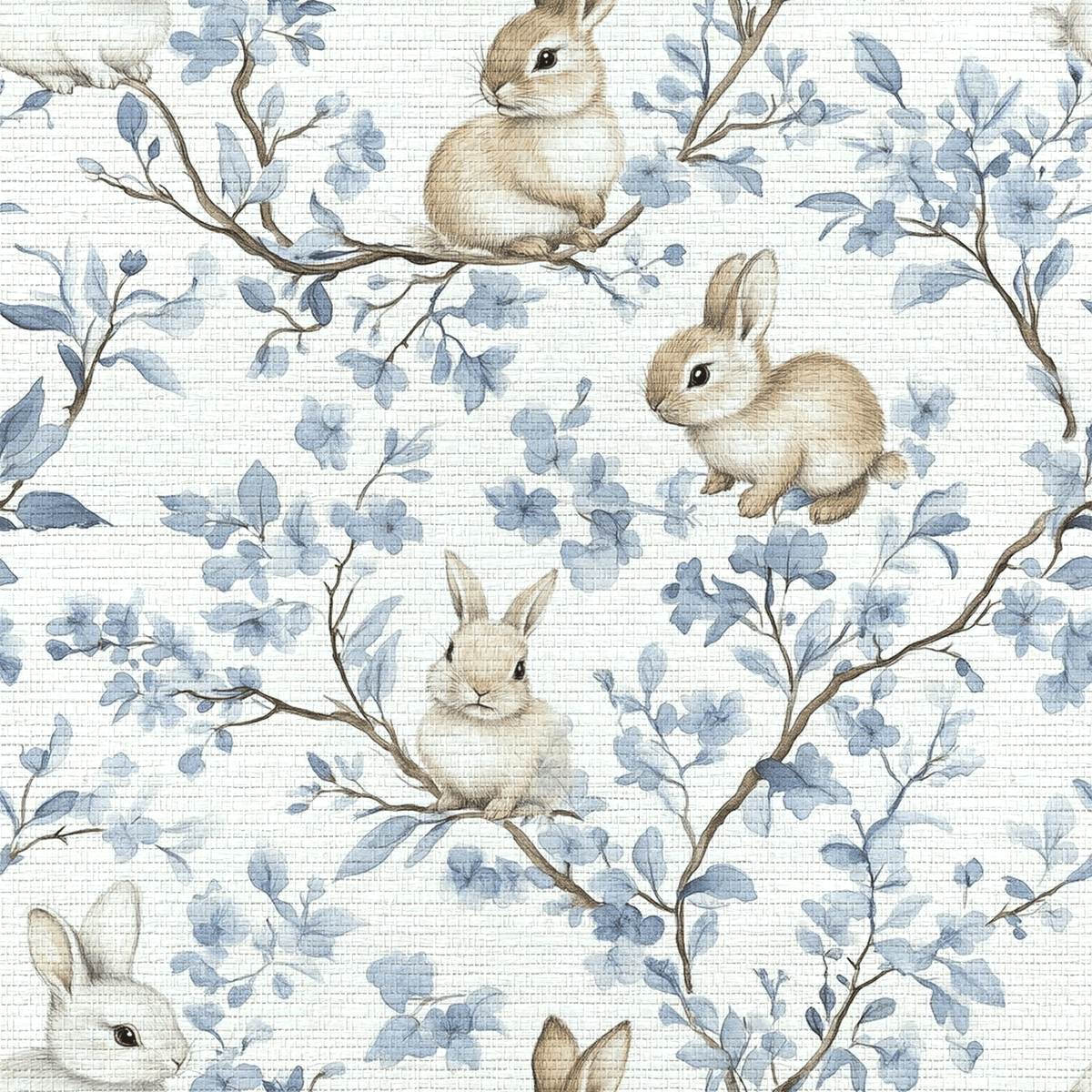 Hazel and Thumper Faux Grasscloth Wallpaper - Painted Paper