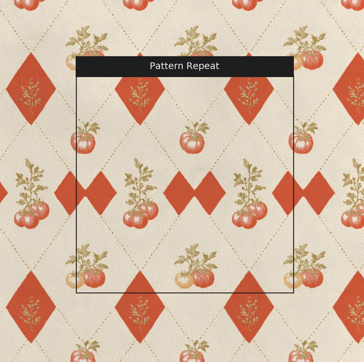 Heirloom Argyle - Fabric - Painted Paper