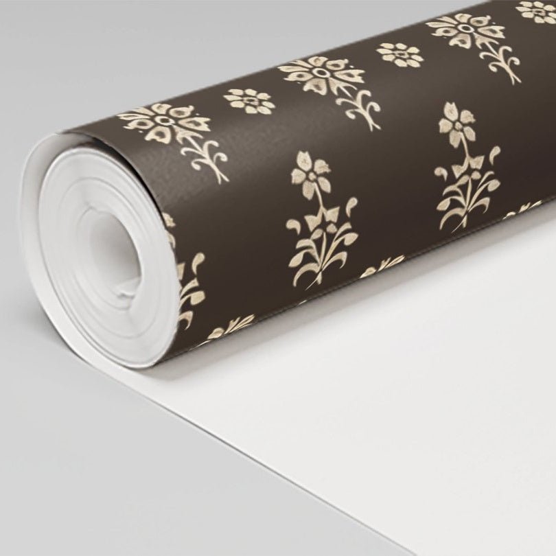 Heirloom Umber Floral Wallpaper - Painted Paper