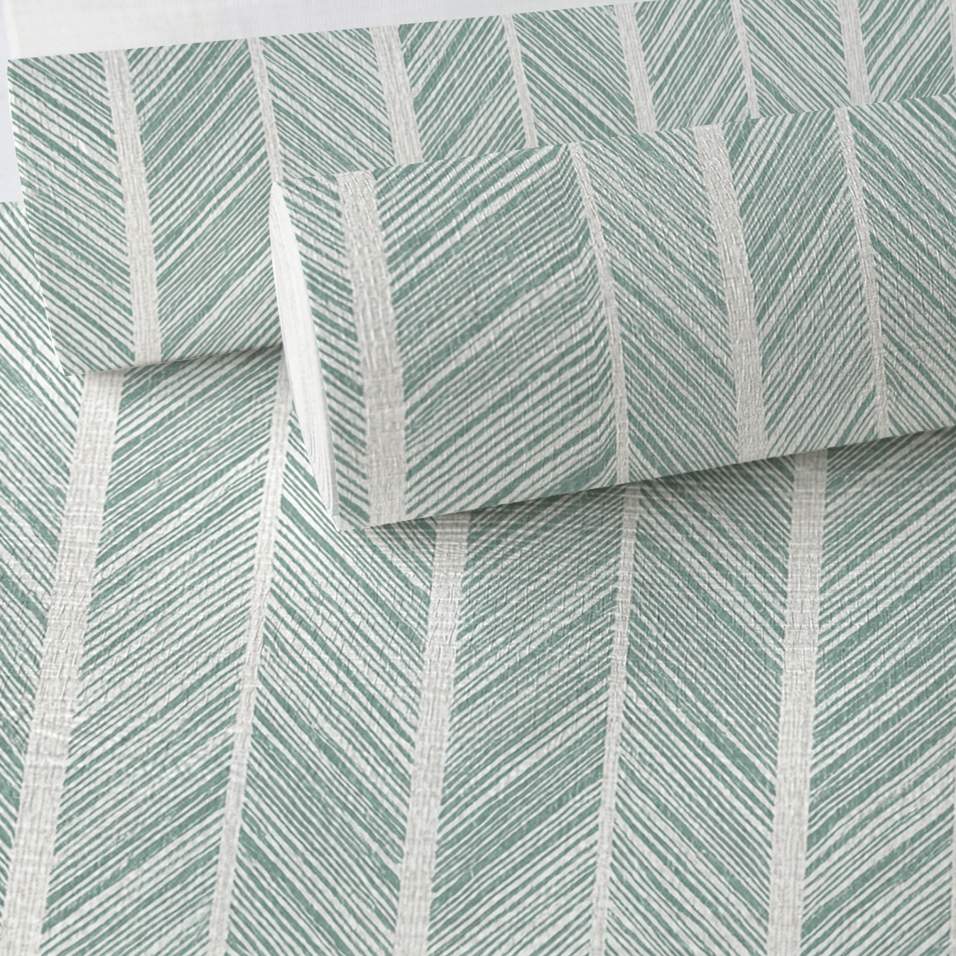 Herringbone Harbor Faux Grasscloth Wallpaper - Painted Paper
