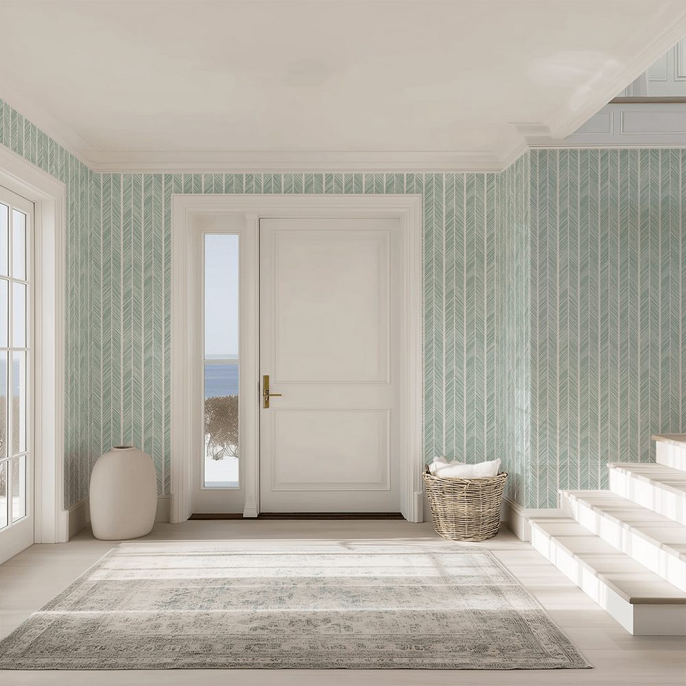 Herringbone Harbor Wallpaper - Painted Paper
