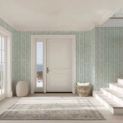 Herringbone Harbor Wallpaper - Painted Paper