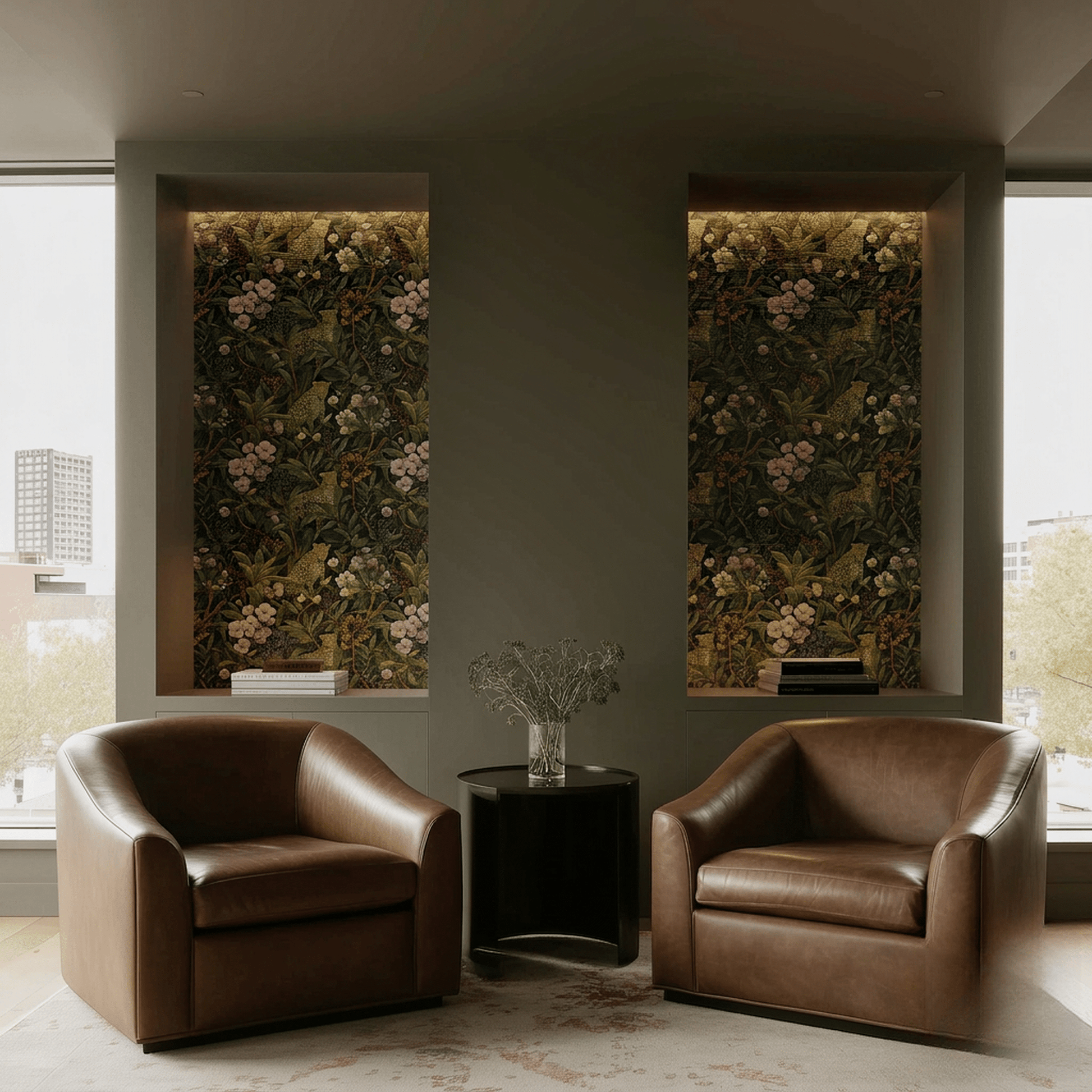 High Meadow Faux Grasscloth Wallpaper - Painted Paper