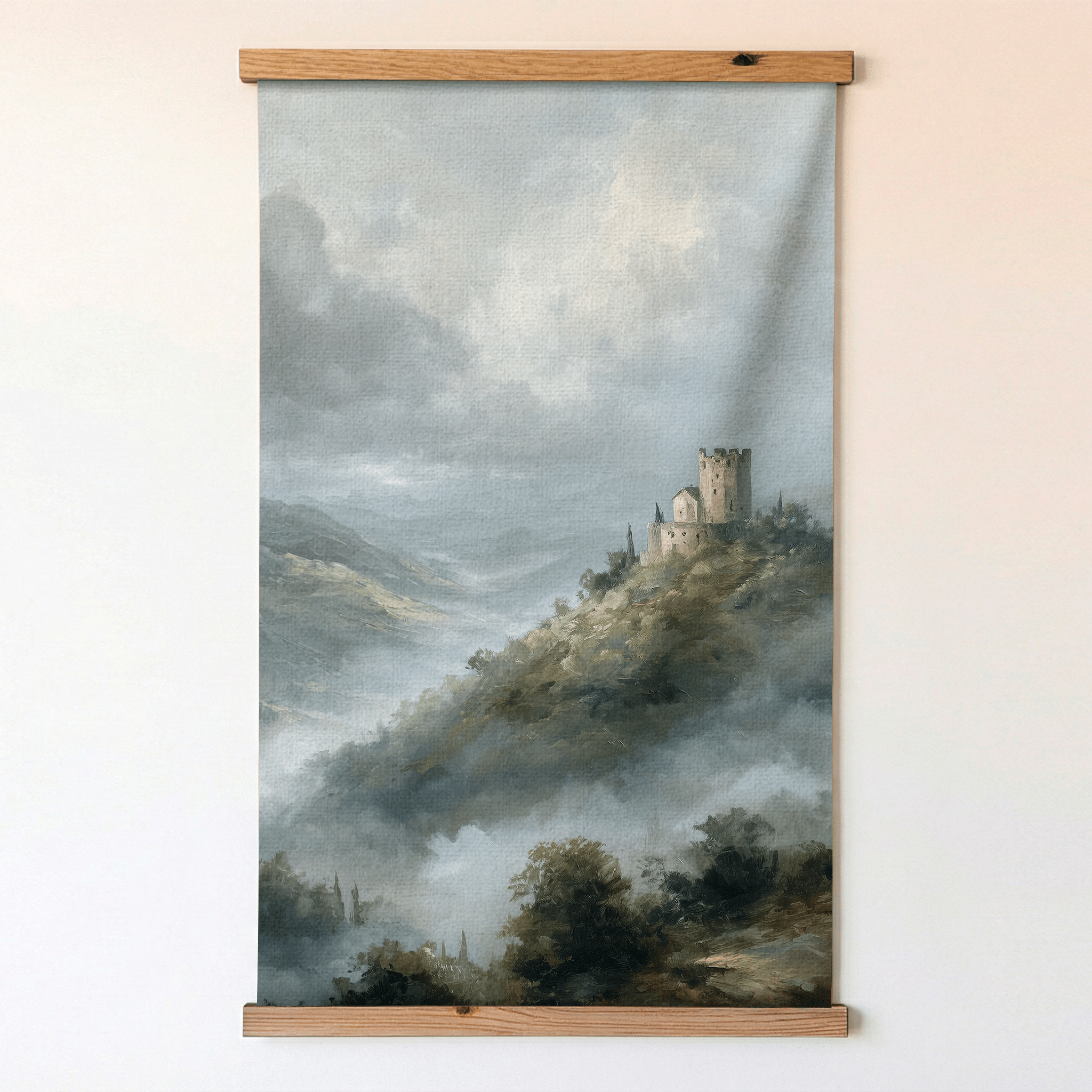 Hilltop Castle - Tapestry - Painted Paper