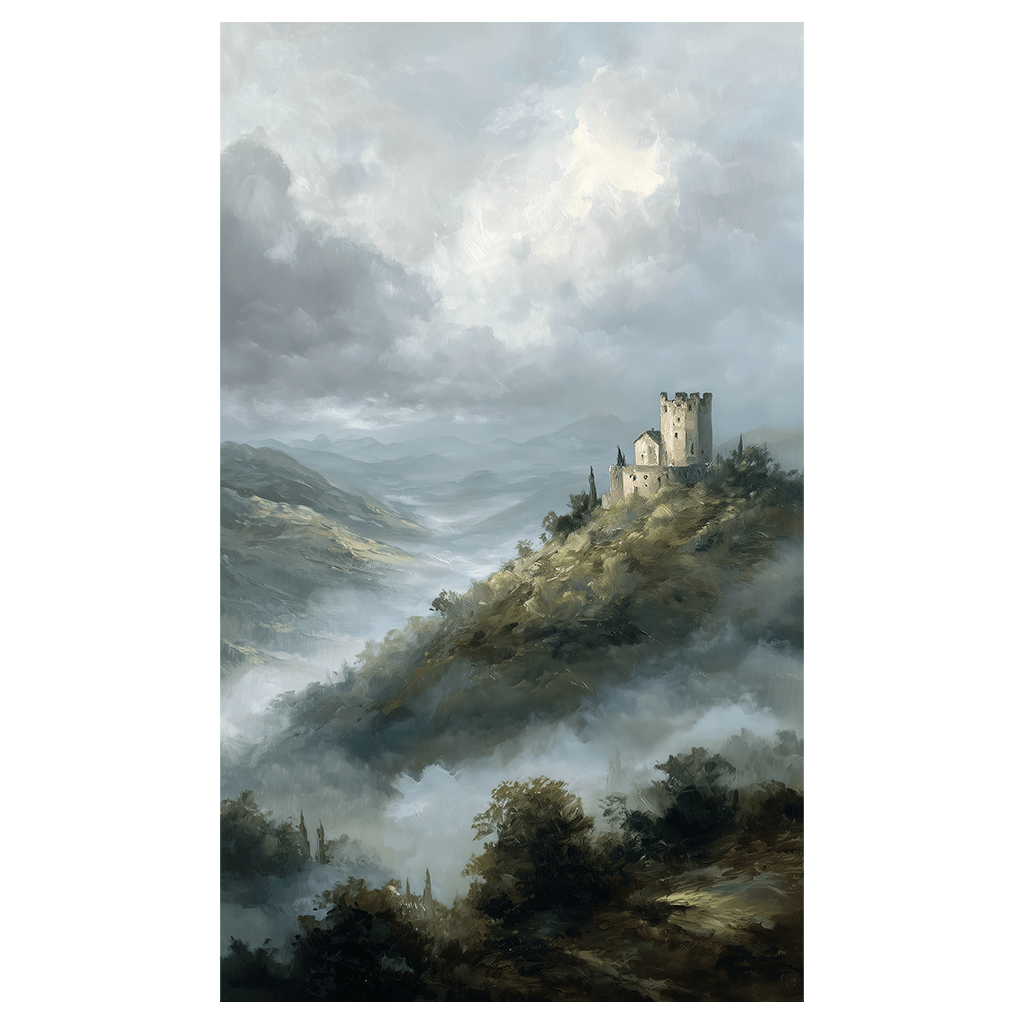 Hilltop Castle - Tapestry - Painted Paper