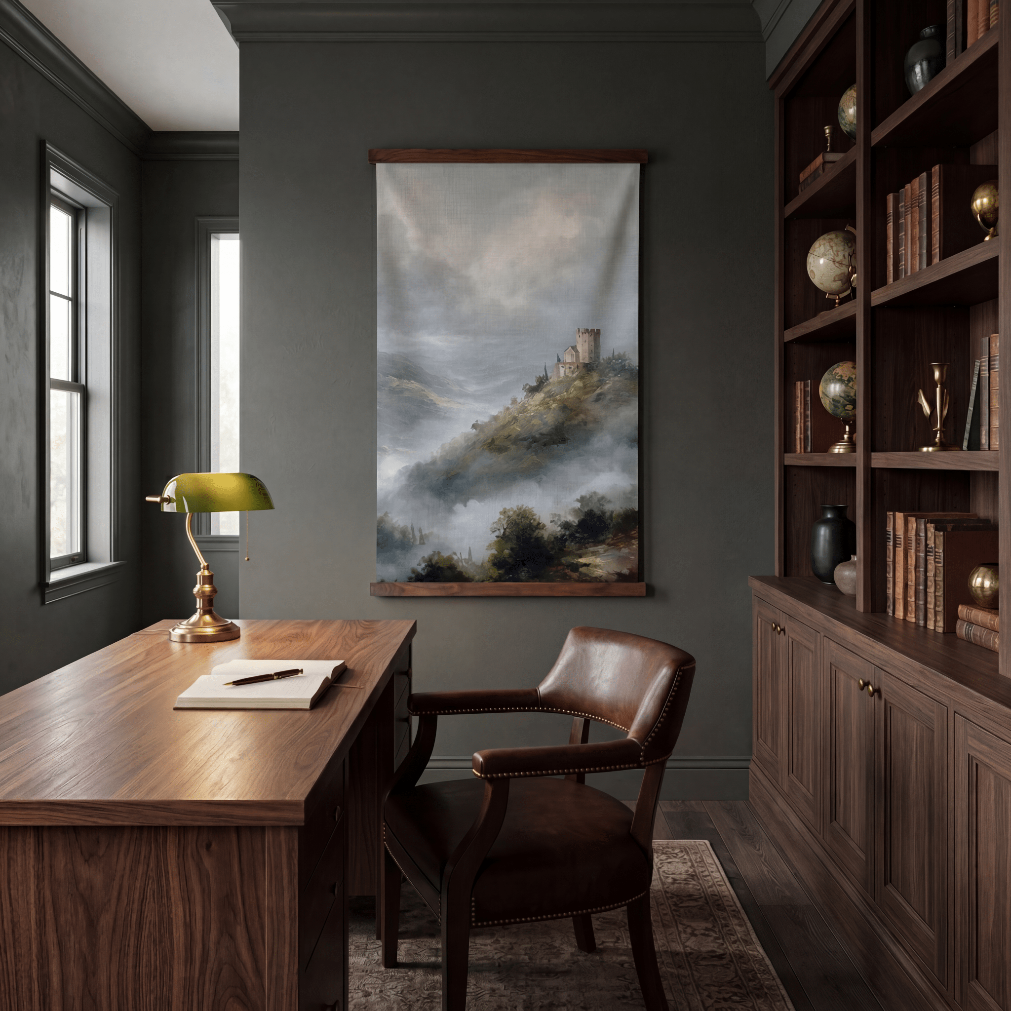 Hilltop Castle - Tapestry - Painted Paper