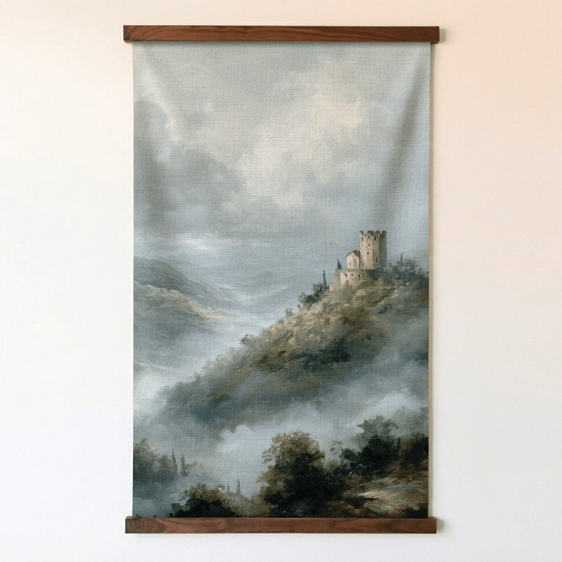 Hilltop Castle - Tapestry - Painted Paper